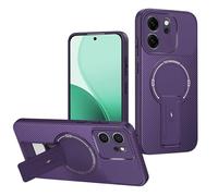 YXINDAFU Funda para OPPO A5x 5G/4G,Carcasa Ultra Delgado Antigolpes Protección Suave TPU Silicona Fibra de Carbono Antiarañazos con Soporte magnética Fundas,Morado