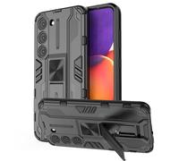 YXINDAFU Funda para Samsung Galaxy S23,Carcasa de Dual Layer Antigolpes Silicona TPU y PC Duro protección Case Con soporte plegable oculto Funda para Samsung Galaxy S23 5G,Negro