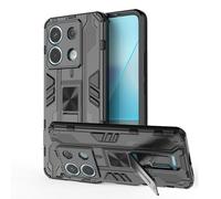 YXINDAFU Funda Xiaomi Redmi Note 13 Pro 5G, Carcasa de Antigolpes Protección Dual Layer Silicona TPU y Duro PC Antiarañazos con Soporte Plegable Magnético para Xiaomi Redmi Note 13 Pro 5G, Negro