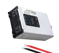 YXINHONGYUE 12v to 110v 60hz, Inversor Solar Aislado de 60 V a 110 V con 2 Tomas de CA y Pantalla LCD, 6000 W, convertidor de CC a CA de 12 V, 24 V, 48 V, 60 V y 72 V a 110 V y 220 V.