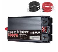 YXINHONGYUE 12v to 110v, Convertidor de Potencia DC 12V 24V A 110V 230V, inversor RV de Onda sinusoidal Pura de Baja frecuencia 5000W con múltiples Protecciones Sistema del inversor Solar