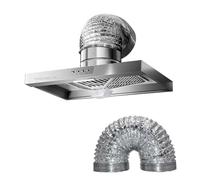 YXINHONGYUE Campana extractora de Pared de Alta Velocidad con luz LED Multifuncional. Ventilador de extracción de fábrica de bajo Nivel de decibelios con Manguera. Potencia y Fuerte succión,8inch