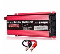 YXINHONGYUE Inversor de Onda sinusoidal Pura Rojo de 2200 W, convertidor de Voltaje de 12 V/24 V CC a 110 V/220 V CA portátil 50 Hz 60 Hz miniinversor para Coche,24v to 110v