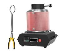 YXINHONGYUE Kit de fundición de Metal de Alta precisión con válvula de Control de Temperatura Horno de fusión eléctrico de Metal Mejorado de 1500 W Utilizado para fundir residuos Plata y Oro,1kg