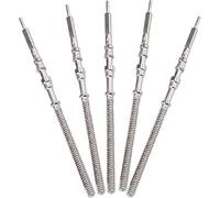 Yxinjy Juego de 5 piezas de reloj de movimiento plateado con corona de vástago de acero, reloj de piezas NH35 NH36 NH38 NH39 herramientas de reparación de relojes de movimiento kits de piezas de