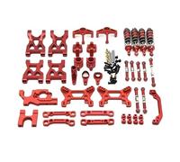 YXIUEYINGE Kit de 13 Piezas for WLtoys 1/10 104072 RC Car Upgrade, Brazo oscilante, Barra de tracción, Copa de dirección y Amortiguador.(Rood)