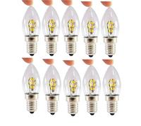 YXJX low voltage bulbs, Paquete de 20 bombillas LED tipo vela, 12 V/24 V CC, C7, E12/E14, 2,5 W, 24 x 2835 SMD, for exteriores.(Warm White 3000K,E12 24V)