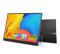 Yxk Monitor portátil de 15.6 Pulgadas 1080P USB-C HDMI Ultra Delgado Monitor de Viaje con Soporte, para Laptop, PC, teléfono Mac, PS, Xbox, Swich IPS Ultra Delgado Zero Frame Monitor para Juegos