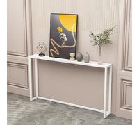 YXLLGS Mesa Consola, Mesa de Sofá Estrecha, Consola Industrial Marco Metálico Tapa de Malla, Mesa de Entrada Detrás del Sofá, Estante Cubierta de Radiador Sala de Estar(White,95x20x80cm/37x7x31in)