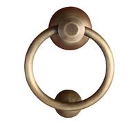 YXLYFDLY llamador Puerta Exterior Tirador de Anillo de Puerta de Bronce, Aldaba de Puerta Decorativa Y Tirador de Puerta Vintage, No Se Deforma Fácilmente(Brass,8cm/3.14in)