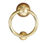 YXLYFDLY llamador Puerta Exterior Tirador de Anillo de Puerta de Bronce, Aldaba de Puerta Decorativa Y Tirador de Puerta Vintage, No Se Deforma Fácilmente(Gold,8cm/3.14in)