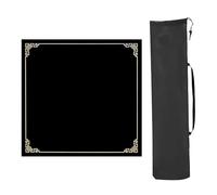 YXLYFDLY Mahjong - Tapete de mesa Mahjong resistente a la fricción con bolsa de almacenamiento, antideslizante, reducción de ruido, tapete de juego Mahjong (negro, 90 x 90 cm)