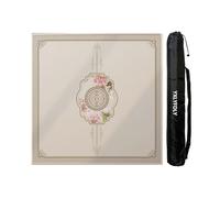 YXLYFDLY Mantel de Mahjong de terciopelo de estilo chino grueso y antideslizante con bolsa de transporte, tapete de juego grande para póquer, cartas, juegos de azulejos (130 cm)