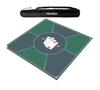 YXLYFDLY Tapete cuadrado de Mahjong con bolsa de transporte negra, mantel grueso antideslizante, tapete de mesa para juegos de cartas de póquer Mahjong Paigow (90 cm)