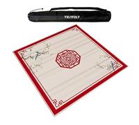 YXLYFDLY Tapete cuadrado Mahjong con bolsa de transporte negra, mantel suave y antideslizante, mantel para juegos de cartas de póquer Mahjong Paigow (90 cm)