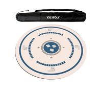 YXLYFDLY Tapete redondo de Mahjong antideslizante y reducción de ruido, mantel Mahjong con bolsa de transporte, tapete de juego en casa para mahjong, póquer, cartas, juegos de azulejos (azul, 140 cm)