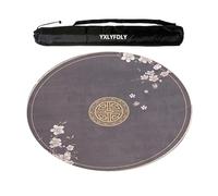 YXLYFDLY Tapete redondo de Mahjong grueso y reducción de ruido, mantel de Mahjong con bolsa de transporte, tapete de juego grande para mahjong, póquer, carta, tablero y juegos de azulejos (100 cm)
