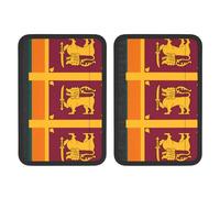 YXLymxDAMAI Almohadillas universales para cinturón de seguridad de Wyoming State Flag - Paquete de 2 almohadillas universales para cinturón de seguridad de coche, color negro, Sri Lanka Flag, talla