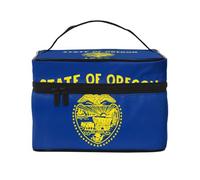 YXLymxDAMAI Bolsa de maquillaje de viaje con bandera de soberanía siamesa, bolsa de cosméticos de moda con gran capacidad para viajes, gimnasio y camping, Oregon State Flag, Talla única