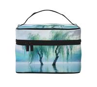 YXLymxDAMAI Bolsa de maquillaje de viaje con cielo estrellado morado, bolsa de cosméticos de moda con gran capacidad para viajes, gimnasio y camping, Weeping Willow , Talla única