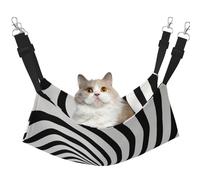 YXLymxDAMAI Hamaca para gatos Dizzy Lines, color blanco y negro, cama tipo hamaca para mascotas con correas ajustables, adecuada para gatos, hurones, cachorros o mascotas pequeñas