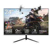 YXPC Monitor de computadora de 24 pulgadas, pantalla VA FHD de 180 Hz 1920 x 1080p, 99% sRGB, 1 ms, altavoces integrados, protección ocular, luz azul, sincronización de oficina en casa, experiencia