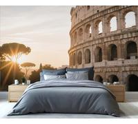 YXQAIED Coliseo - Mural de pared, puesta de sol en Roma, arcos del Coliseo, papel pintado fotográfico antiguo de Italia, murales grandes, decoración para sala de estar, dormitorio, 260 x 175 cm