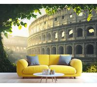 YXQAIED Itlay - Mural de pared 3D del Coliseo de Roma, papel pintado fotográfico con impresión histórica de fama mundial, papel tapiz decorativo de ruinas de edificios antiguos, póster decorativo