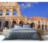 YXQAIED Itlay - Mural de pared 3D del Coliseo de Roma, papel pintado fotográfico con impresión histórica de fama mundial, papel tapiz decorativo de ruinas de edificios antiguos, póster decorativo