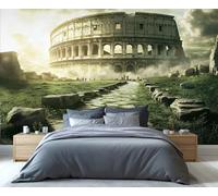 YXQAIED Itlay - Mural de pared 3D del Coliseo de Roma, papel pintado fotográfico con impresión histórica de fama mundial, papel tapiz decorativo de ruinas de edificios antiguos, póster decorativo