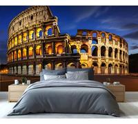 YXQAIED Itlay - Mural de pared 3D del Coliseo de Roma, papel pintado fotográfico con impresión histórica de fama mundial, papel tapiz decorativo de ruinas de edificios antiguos, póster decorativo