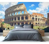 YXQAIED Itlay - Mural de pared 3D del Coliseo de Roma, papel pintado fotográfico con impresión histórica de fama mundial, papel tapiz decorativo de ruinas de edificios antiguos, póster decorativo