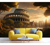 YXQAIED Itlay - Mural de pared del Coliseo de Roma, papel pintado histórico de fama mundial, papel pintado fotográfico de ruinas de edificios antiguos, murales grandes, decoración para sala de estar y