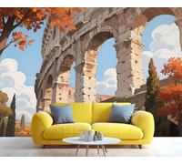 YXQAIED Itlay - Mural de pared del Coliseo de Roma, papel pintado histórico de fama mundial, papel pintado fotográfico de ruinas de edificios antiguos, murales grandes, decoración para sala de estar y
