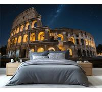 YXQAIED Mural de papel pintado del Coliseo de Roma, famoso mundialmente famoso, 3D, murales de pared con ruinas de edificios antiguos, murales de fondo para sala de estar, dormitorio, 200 x 140 cm