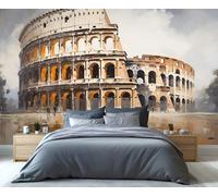 YXQAIED Mural de papel pintado del Coliseo de Roma, famoso mundialmente famoso, 3D, murales de pared con ruinas de edificios antiguos, murales de fondo para sala de estar, dormitorio, 200 x 140 cm