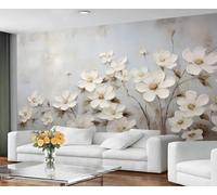YXQAIED Mural de pared de pinturas al óleo vintage, papel pintado floral en relieve europeo, escultura retro, decoración moderna, póster para pared de fondo de TV, 400 x 280 cm