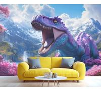 YXQAIED Papel pintado de dinosaurio, papel pintado de animales salvajes para dormitorio, paisajes de parque, papeles pintados para sala de estar, murales de pared 3D para decoración de habitación de
