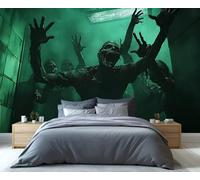 YXQAIED Papel pintado de Halloween, papel tapiz del Día de los Muertos para sala de estar, papel pintado de esqueleto y dormitorio no muerto, murales de pared 3D para decoración de habitación de