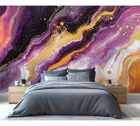 YXQAIED Papel pintado de mármol, papel pintado de mármol fluido para sala de estar, papel tapiz texturizado abstracto, papel tapiz de dormitorio, no autoadhesivo, mural grande 3D y decoración del