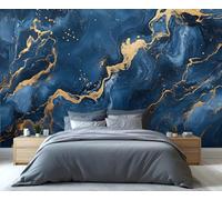 YXQAIED Papel pintado de mármol, papel tapiz de mármol azul para dormitorio, papel pintado fotográfico para comedor, cocina, decoración del hogar (no se pela ni se pega)