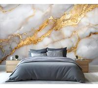 YXQAIED Papel pintado de mármol, papel tapiz de mármol gris y dorado, póster abstracto texturizado para comedor, cocina, decoración del hogar (no se pela ni se pega)