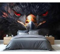 YXQAIED Papel pintado, decoración del hogar y mural de águila negra, papel pintado de animales para dormitorio, papel pintado de águila para sala de estar, murales de pared grandes no autoadhesivos