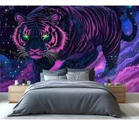 YXQAIED Papel pintado, decoración del hogar y mural de tigre, papel pintado abstracto de graffiti para dormitorio, papel pintado de animales salvajes para sala de estar, murales de pared grandes no