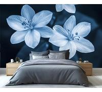 YXQAIED Papel pintado floral, papel tapiz floral oscuro para dormitorio, papel pintado de flores nórdicas, papel tapiz de sala de estar, mural grande 3D y póster de decoración de cocina (no se pela ni