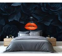 YXQAIED Papel pintado fotográfico africano para dormitorio, decoración del hogar de mujer africana y mural grande, papel tapiz de rosa negra, papel pintado para sala de estar, no autoadhesivo