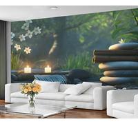 YXQAIED Papel pintado zen, papel tapiz de meditación para sala de estar, papel de pared japonés de spa, dormitorio, no autoadhesivo, murales grandes impresos en 3D y decoración del hogar