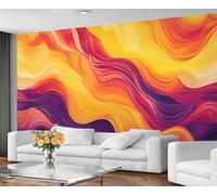 YXQAIED Papel tapiz naranja quemado, papel tapiz texturizado ondulado 3D para sala de estar, papel de pared abstracto colorido para dormitorio, no autoadhesivo, mural grande 3D y decoración del hogar
