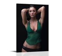 YXRONG Póster decorativo de Actor Monica Bellucci-1, pintura al óleo, lienzo, pintura artística, decoración de dormitorio, 20 x 30 cm, estilo marco