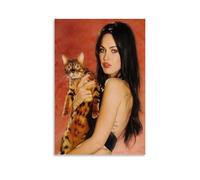 YXRONG Póster decorativo de Megan Fox 8, pintura al óleo, lienzo, pintura artística, decoración de dormitorio, 20 x 30 cm, estilo sin marco